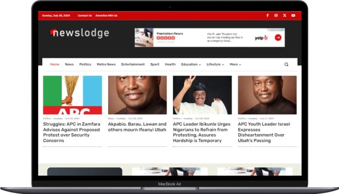 Resourceful Dev - www.newslodge.com.ng Newslodge front page